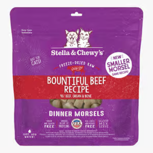 (新包裝 細細粒) Stella & Chewy's CAT Freeze Dried 03.5oz Bountiful Beef 凍乾生肉貓咪主糧 寬牛大量 牛肉配方 03.5oz(99g)細 (正價$152) SC136-S (EXP: 19/12月/2027)